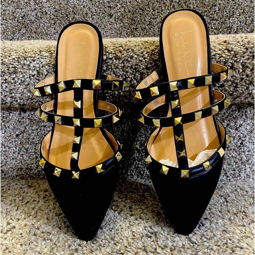 ICONIC STUDED WOMEN MULES SANDAL BY NICOLE MILLER